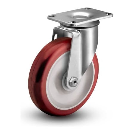 Colson 2 Series Swivel Plate Caster - Poly on Polyolefin 3-1/2 Dia. 250 Lb. 2.03256.91